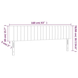 Kopfteile 2 Stk. Dunkelgrün 80x5x78/88 cm Samt