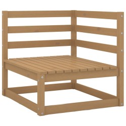 Gartensofa 2-Sitzer mit Kissen Honigbraun Massivholz Kiefer