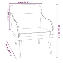 Sessel Creme 63x76x80 cm Samt