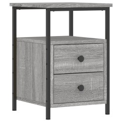 Nachttische 2 Stk. Grau Sonoma 34x35,5x50 cm Holzwerkstoff