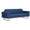 3-Sitzer-Sofa Stoff Blau