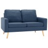 2-Sitzer-Sofa Blau Stoff