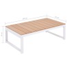 5-tlg. Garten-Lounge-Set mit Auflagen Aluminium und WPC