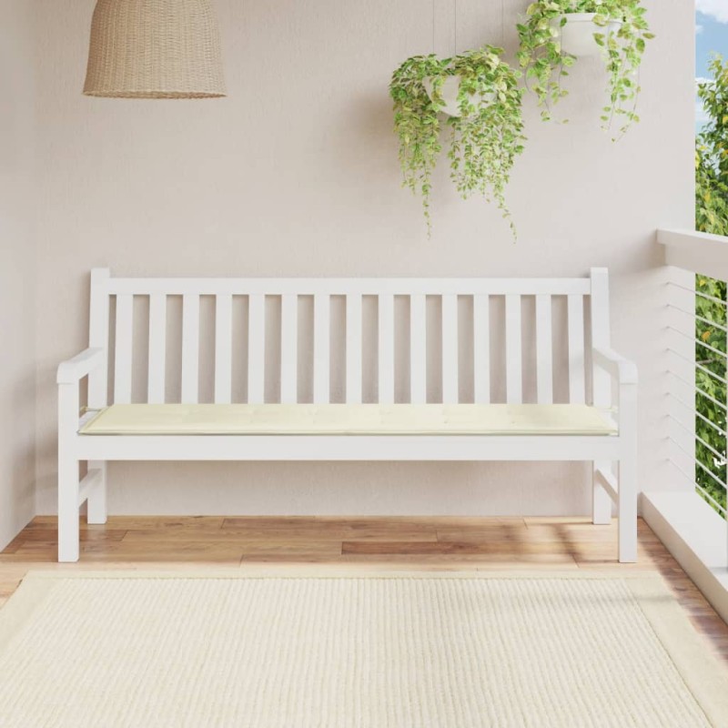 Gartenbank-Auflage Creme 180x50x3 cm Oxford-Gewebe