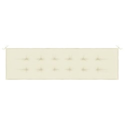 Gartenbank-Auflage Creme 180x50x3 cm Oxford-Gewebe