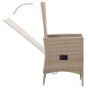 Gartenstühle 2 Stk. mit Auflagen Poly Rattan Beige