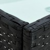 5-tlg. Garten-Lounge-Set mit Auflagen Poly Rattan Schwarz