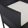 Garten-Essstühle 2 Stk. Poly Rattan Schwarz