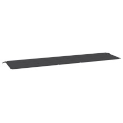 Gartenbank-Auflage Schwarz 200x50x3 cm Oxford-Gewebe