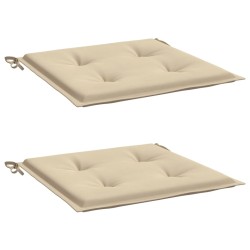 Gartenstuhl-Kissen 2 Stk. Beige 50x50x3 cm Oxford-Gewebe