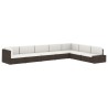 Modulares 3-Sitzer-Sofa Poly Rattan Schwarz