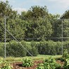 Maschendrahtzaun mit Bodenhülsen Silbern 2,2x25 m