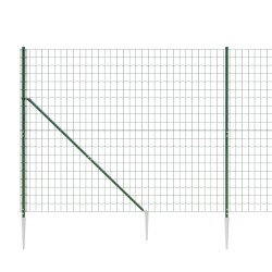 Maschendrahtzaun mit Bodenhülsen Grün 1,8x10 m