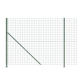 Maschendrahtzaun mit Bodenflansch Grün 1,6x25 m