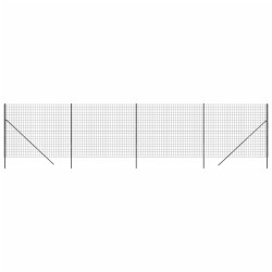 Maschendrahtzaun Anthrazit 1,8x10 m Verzinkter Stahl