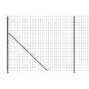 Maschendrahtzaun mit Bodenflansch Anthrazit 1,6x25 m