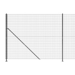 Maschendrahtzaun mit Bodenflansch Anthrazit 1,4x10 m