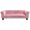 Hundebett Rosa 95x55x30 cm Samt