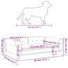 Hundebett Hellgrau 95x55x30 cm Samt