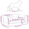 Hundebett Creme 70x45x30 cm Samt