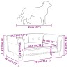 Hundebett Dunkelgrau 70x45x30 cm Samt