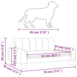 Hundebett Hellgrau 70x45x30 cm Stoff