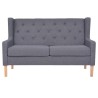 3-tlg. Sofa-Set Stoff Grau