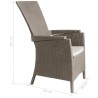 Keter Gartensessel Vermont 2 Stk. Verstellbar Cappuccino-Braun