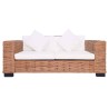 2-Sitzer Gartensofa Natürliches Rattan