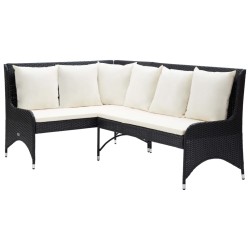 Garten-Ecksofa 2-tlg. Poly...