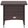 2-tlg. Garten-Lounge-Set mit Kissen Poly Rattan Braun