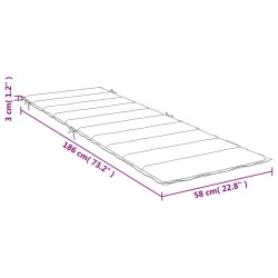 Sonnenliegen-Auflage Weinrot 186x58x3 cm Oxford-Gewebe