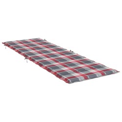 Sonnenliegen-Auflage Rot Karomuster 186x58x3 cm Oxford-Gewebe