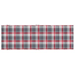 Sonnenliegen-Auflage Rot Karomuster 186x58x3 cm Oxford-Gewebe