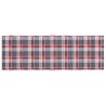 Sonnenliegen-Auflage Rot Karomuster 186x58x3 cm Oxford-Gewebe