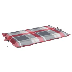 Sonnenliegen-Auflage Rot Karomuster 186x58x3 cm Oxford-Gewebe