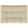 Palettenkissen Beige 120x80x12 cm Stoff