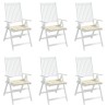 Gartenstuhl-Kissen 6 Stk. Creme 50x50x3 cm Oxford-Gewebe