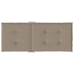 Gartenstuhlauflagen für Hochlehner 6Stk. Taupe 120x50x3cm Stoff