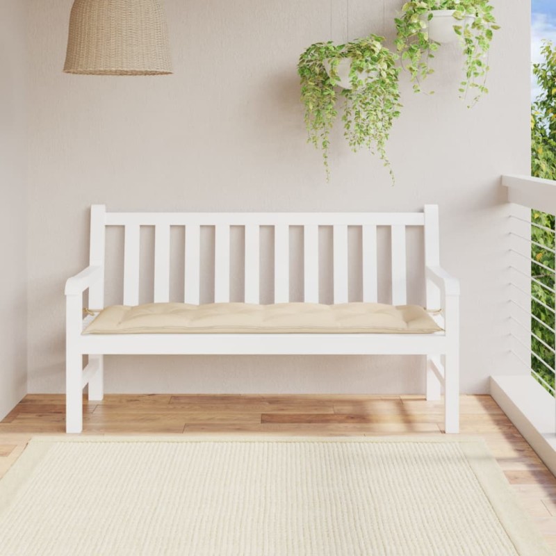 Gartenbank-Auflage Beige 150x50x7 cm Oxford-Gewebe