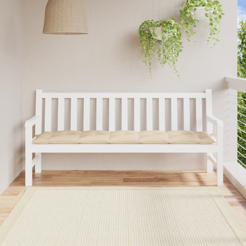 Gartenbank-Auflage Beige 180x50x7 cm Oxford-Gewebe