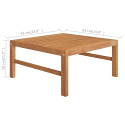 2-tlg. Garten-Lounge-Set mit Dunkelgrauen Kissen Teakholz