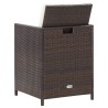 4-tlg. Gartenstuhl und Hocker Set Poly Rattan Braun