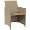 Gartenstühle mit Kissen 4 Stk. Poly Rattan Beige