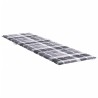 Sonnenliegen-Auflage Grau Karomuster 200x50x3 cm Oxford-Gewebe