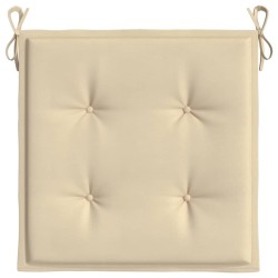 Gartenstuhl-Kissen 2 Stk. Beige 40x40x3 cm Oxford-Gewebe