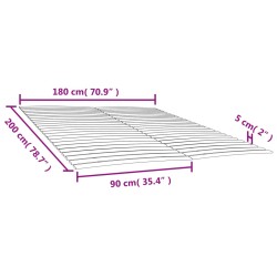 Lattenroste mit 48 Latten 2 Stk. 90x200 cm