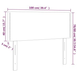 Kopfteil Rosa 100x5x78/88 cm Samt