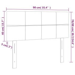 Kopfteil Dunkelgrau 90x5x78/88 cm Stoff