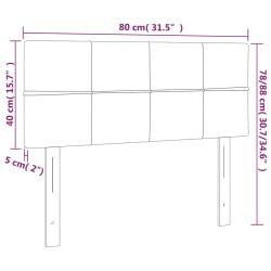 Kopfteil Hellgrau 80x5x78/88 cm Samt